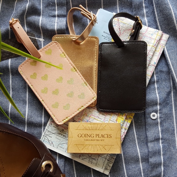 Massini Accessories - Massini | Going Places Luggage Set | Pnk, gld, blk